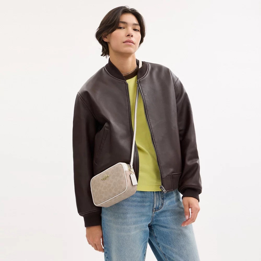 [INCOMING ETA 30 DAYS] COACH Mini Jamie Camera Bag In Signature Canvas in Sand/Chalk (CY752)