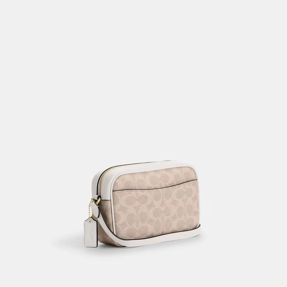 [INCOMING ETA 30 DAYS] COACH Mini Jamie Camera Bag In Signature Canvas in Sand/Chalk (CY752)