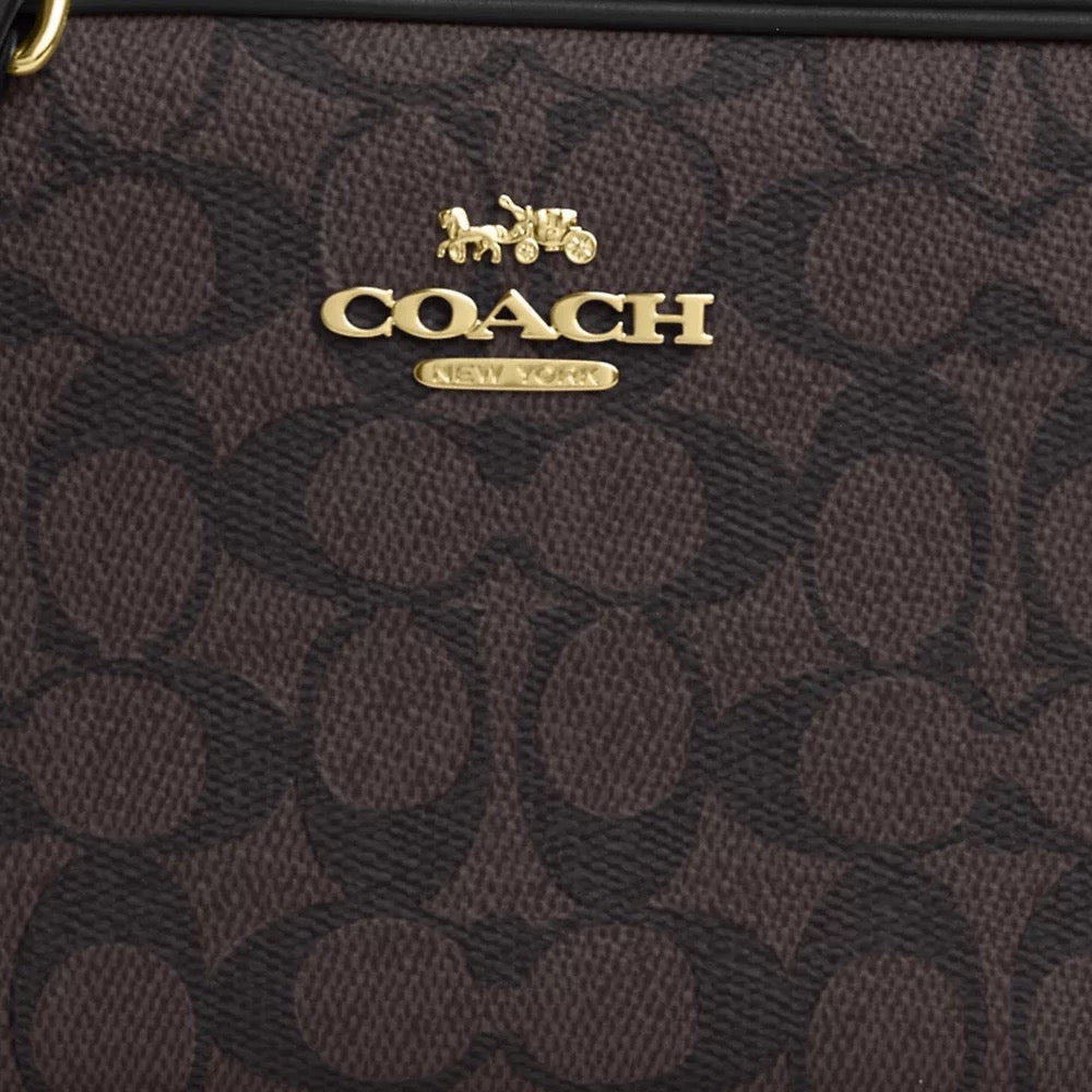 [INCOMING ETA 30 DAYS] COACH Mini Jamie Camera Bag In Signature Canvas in Walnut/Black (CY752)