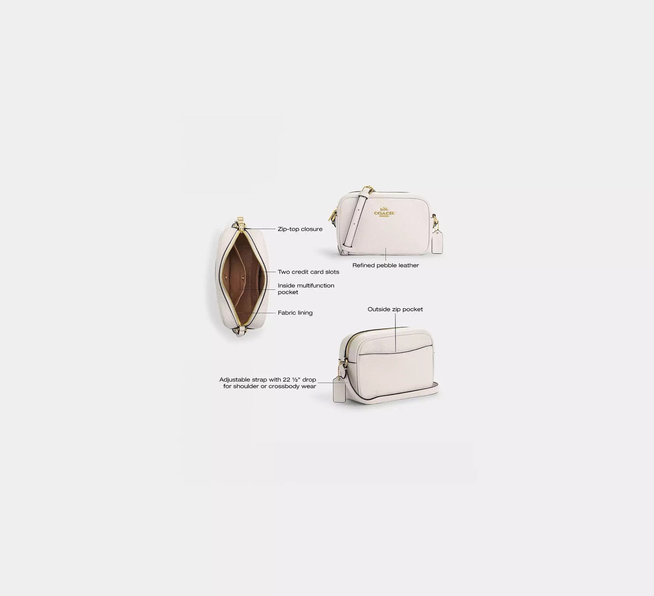 [INCOMING ETA 30 DAYS] COACH Mini Jamie Camera Bag in Chalk (CQ875)