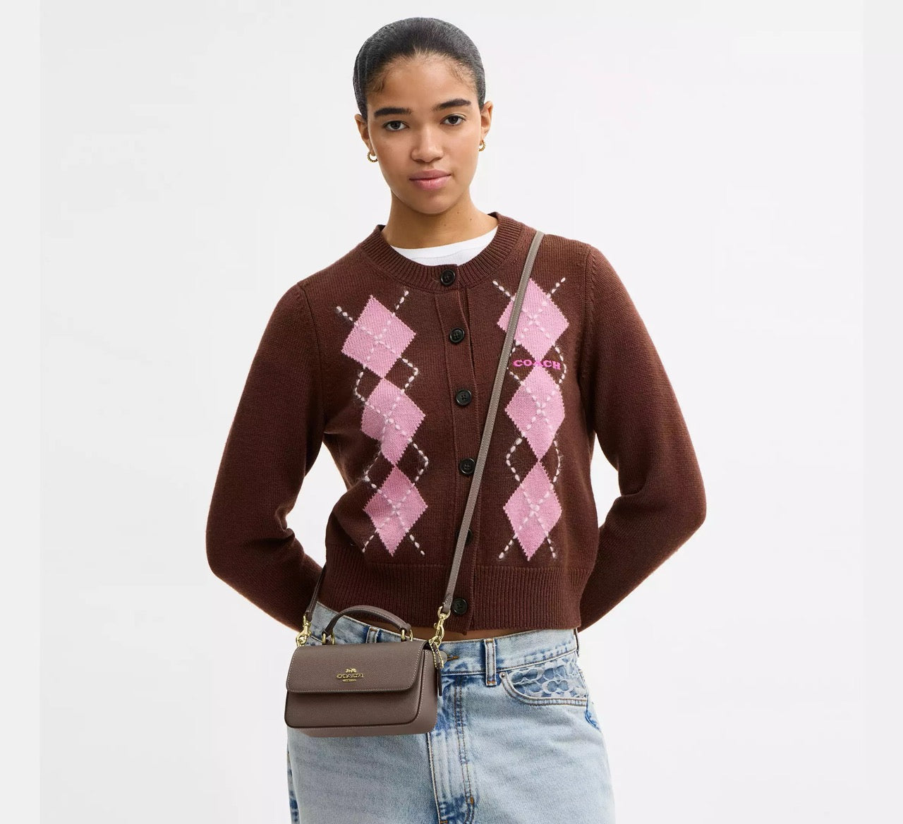 [INCOMING ETA 30 DAYS] COACH Mini Josie Top Handle Bag in Dark Stone (CCK67)