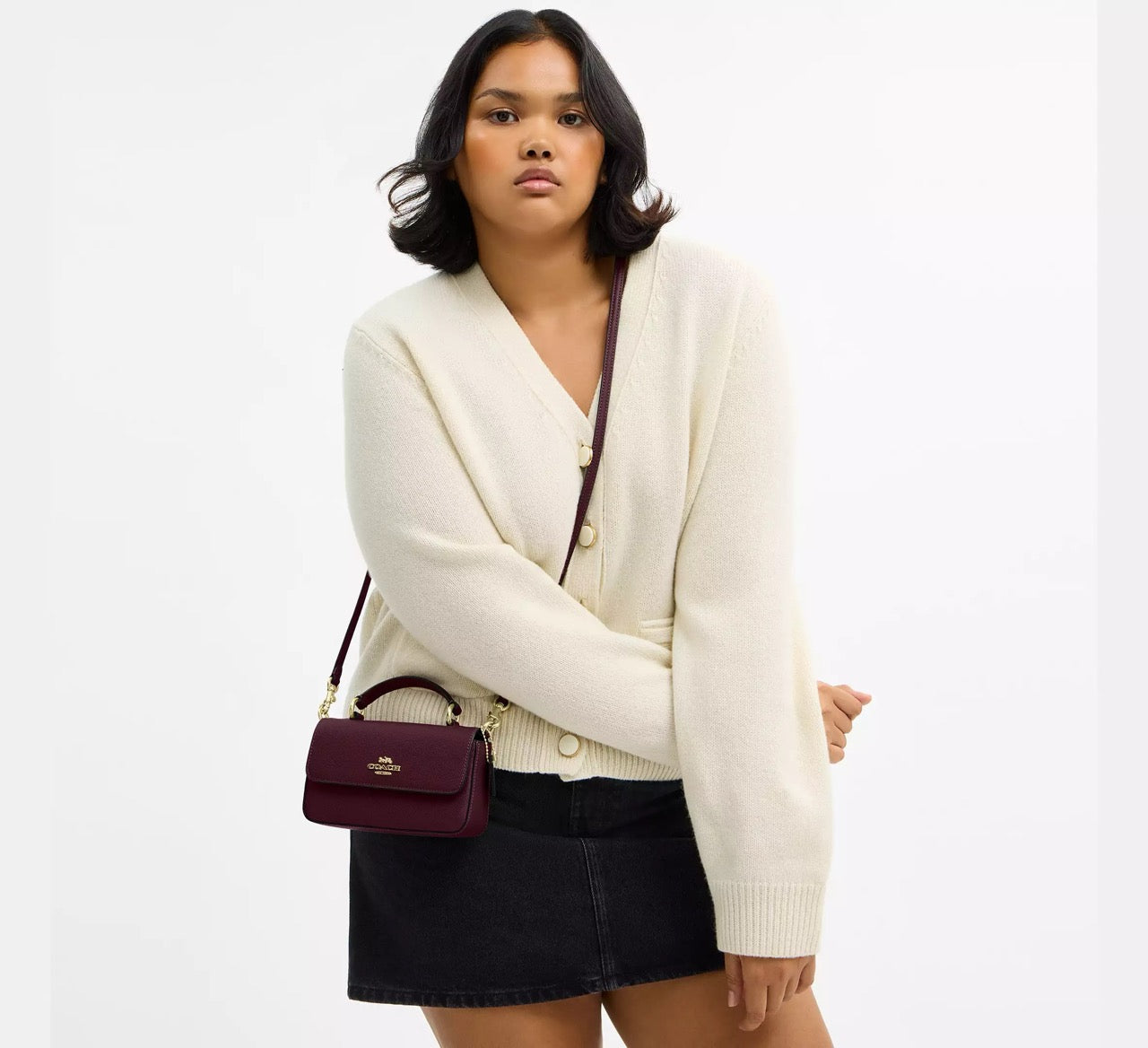 [INCOMING ETA 30 DAYS] COACH Mini Josie Top Handle Bag in Dark Wine (CCK67)