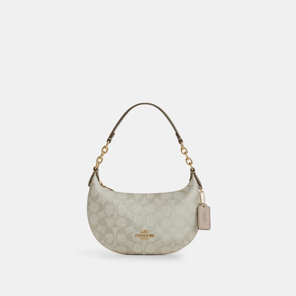 [INCOMING 30 DAYS] COACH Mini Payton Bag In Signature Canvas In Champagne Multi (CX607)