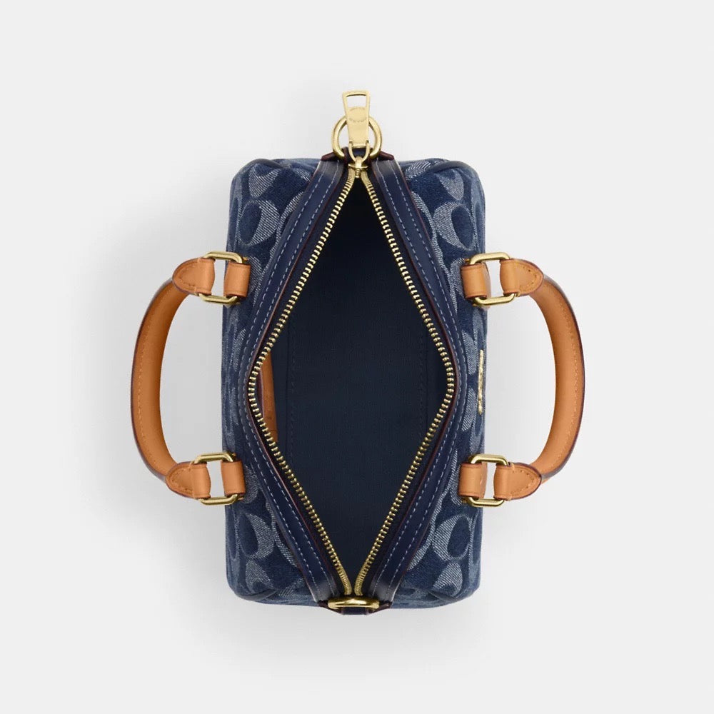 [READY STOCK MY] COACH Mini Rowan Crossbody Bag In Signature Denim in Denim/Natural (CY742)