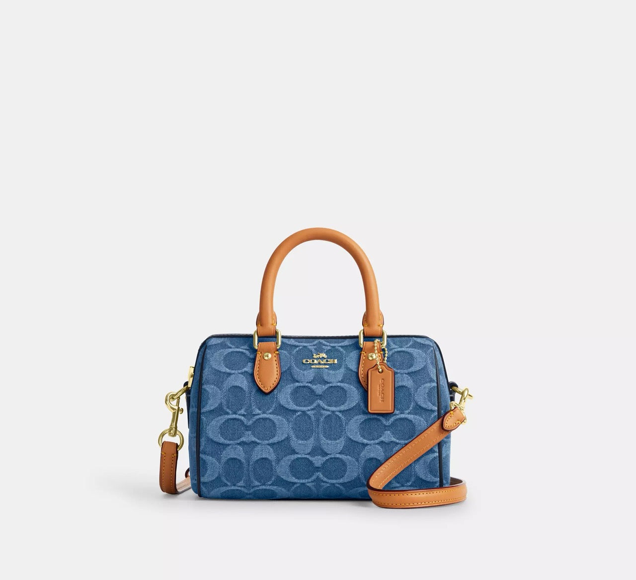 [INCOMING ETA 30 DAYS] COACH Mini Rowan Crossbody Bag In Signature Denim in Indigo (CDQ36)