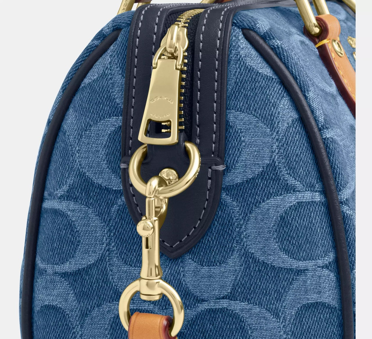 [INCOMING ETA 30 DAYS] COACH Mini Rowan Crossbody Bag In Signature Denim in Indigo (CDQ36)