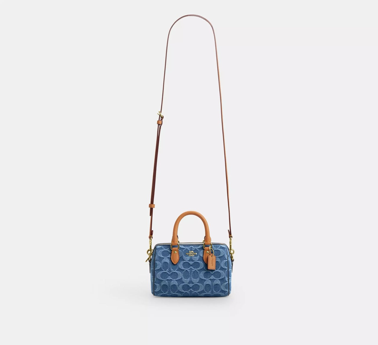 [INCOMING ETA 30 DAYS] COACH Mini Rowan Crossbody Bag In Signature Denim in Indigo (CDQ36)