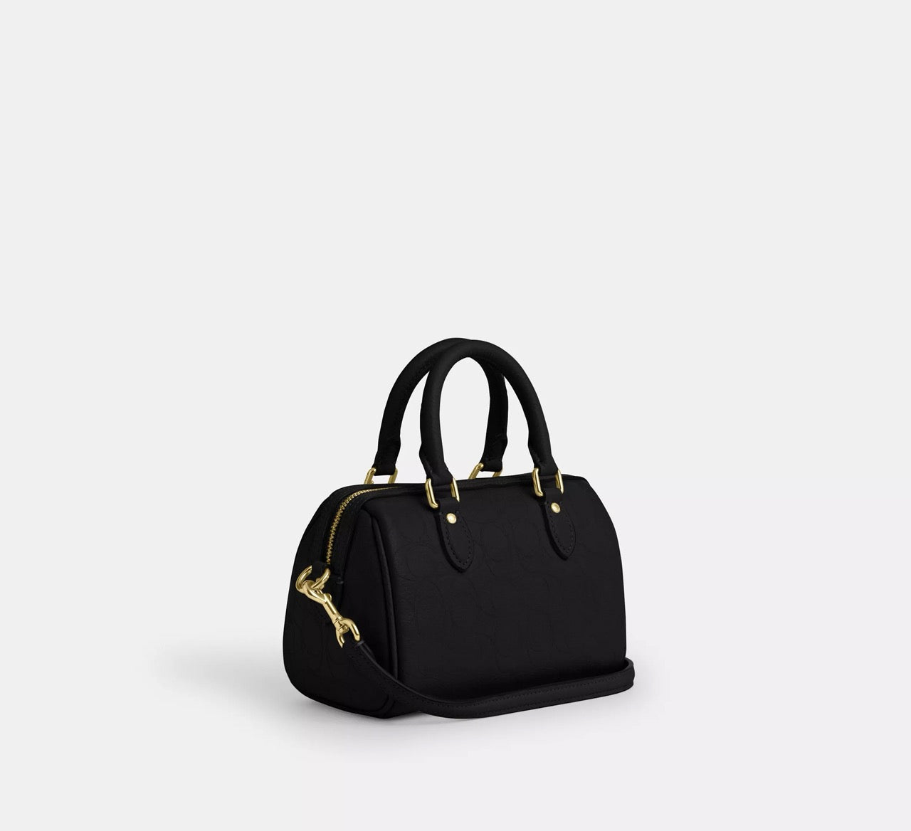 [READY STOCK MY] COACH Mini Rowan Crossbody Bag In Signature Leather in Black (CCF28)