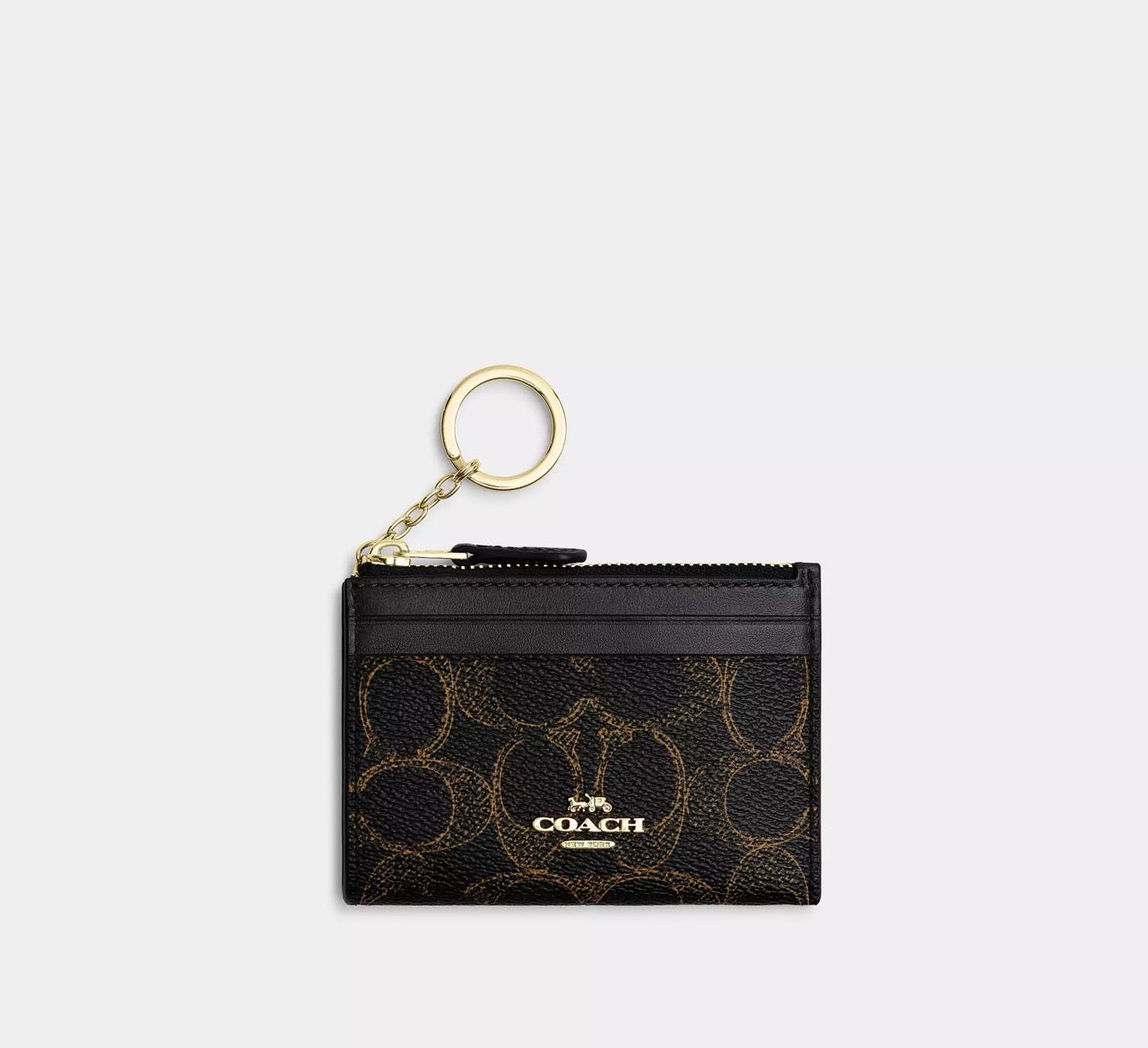 [INCOMING ETA 30 DAYS] COACH Mini Skinny Id Case In Loved Signature Canvas in Gold Brown (CEI20)