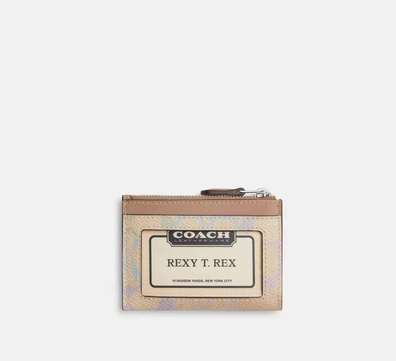 [SPECIAL DEAL][INCOMING ETA 30 DAYS] COACH Mini Skinny Id Case In Rainbow Signature Canvas in Sand Multi (CDF92)