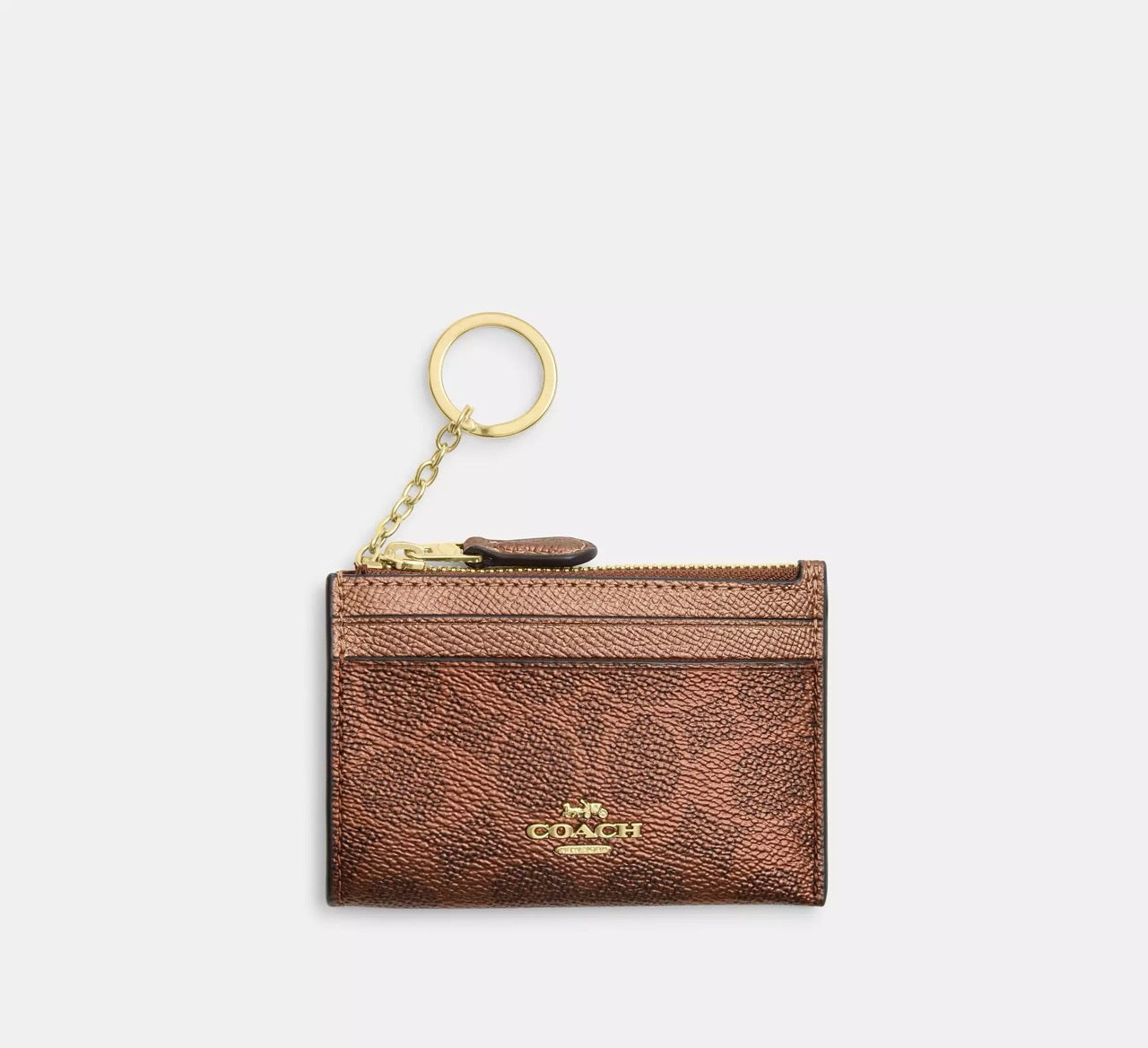 [INCOMING ETA 30 DAYS] COACH Mini Skinny Id Case In Signature Canvas in Brown/Copper (CCS50)