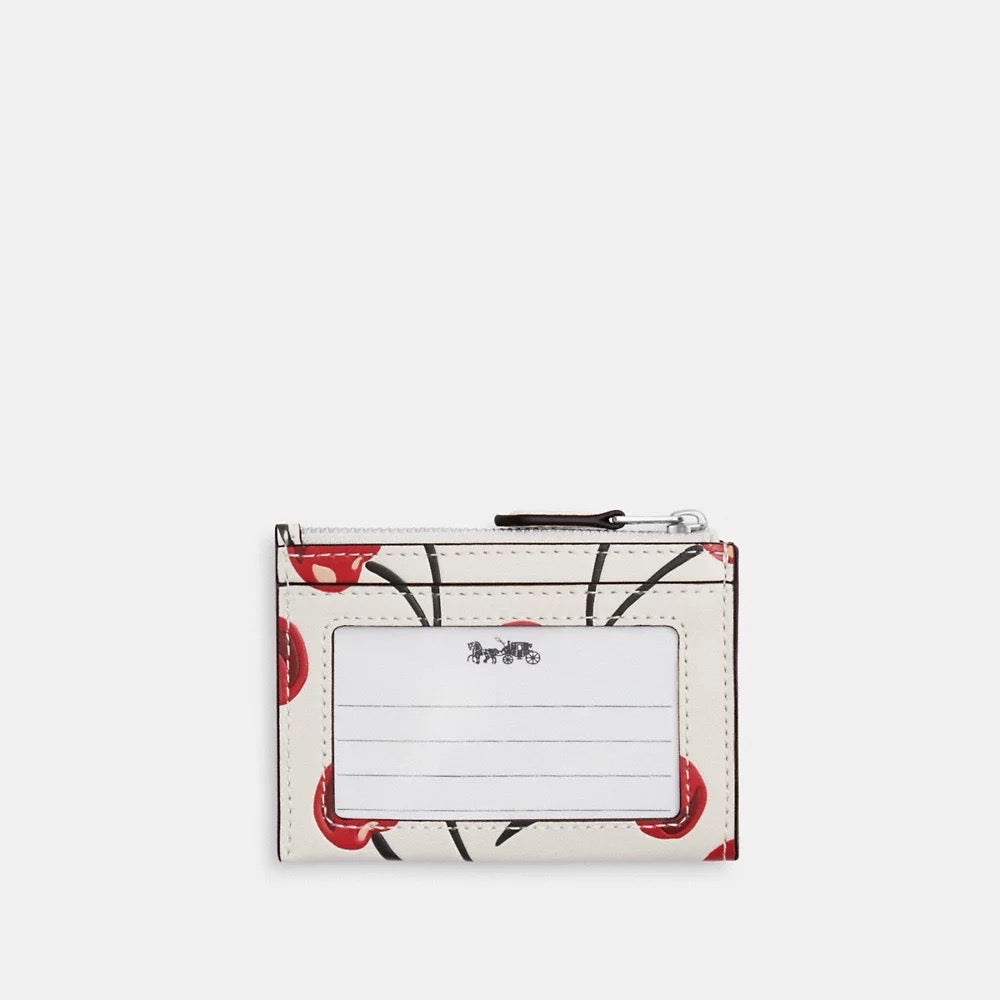 [INCOMING ETA 30 DAYS] COACH Mini Skinny Id Case With Cherry Print in Chalk Multi (CZ463)