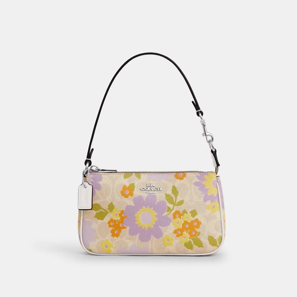 [INCOMING ETA 30 DAYS] COACH Nolita 19 In Signature Canvas With Floral Print in Sand Multi (SHW)(CBM73)