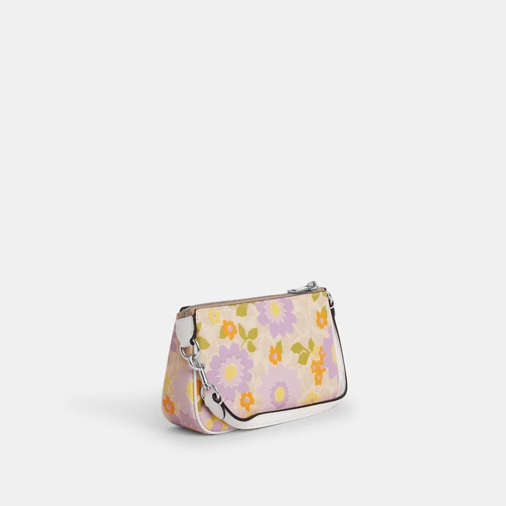 [INCOMING ETA 30 DAYS] COACH Nolita 19 In Signature Canvas With Floral Print in Sand Multi (SHW)(CBM73)