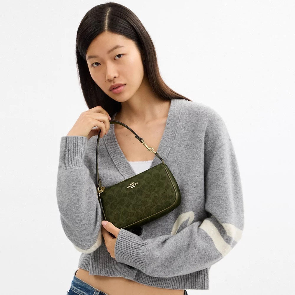 [INCOMING ETA 30 DAYS] COACH Nolita 19 In Signature Canvas in Olive (GHW)(CW426)