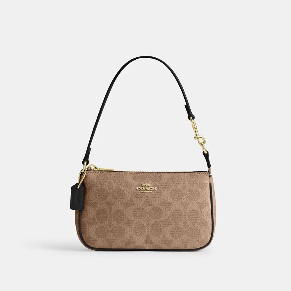 [INCOMING ETA 30 DAYS] COACH Nolita 19 In Signature Canvas in Tan/Black (CW426)