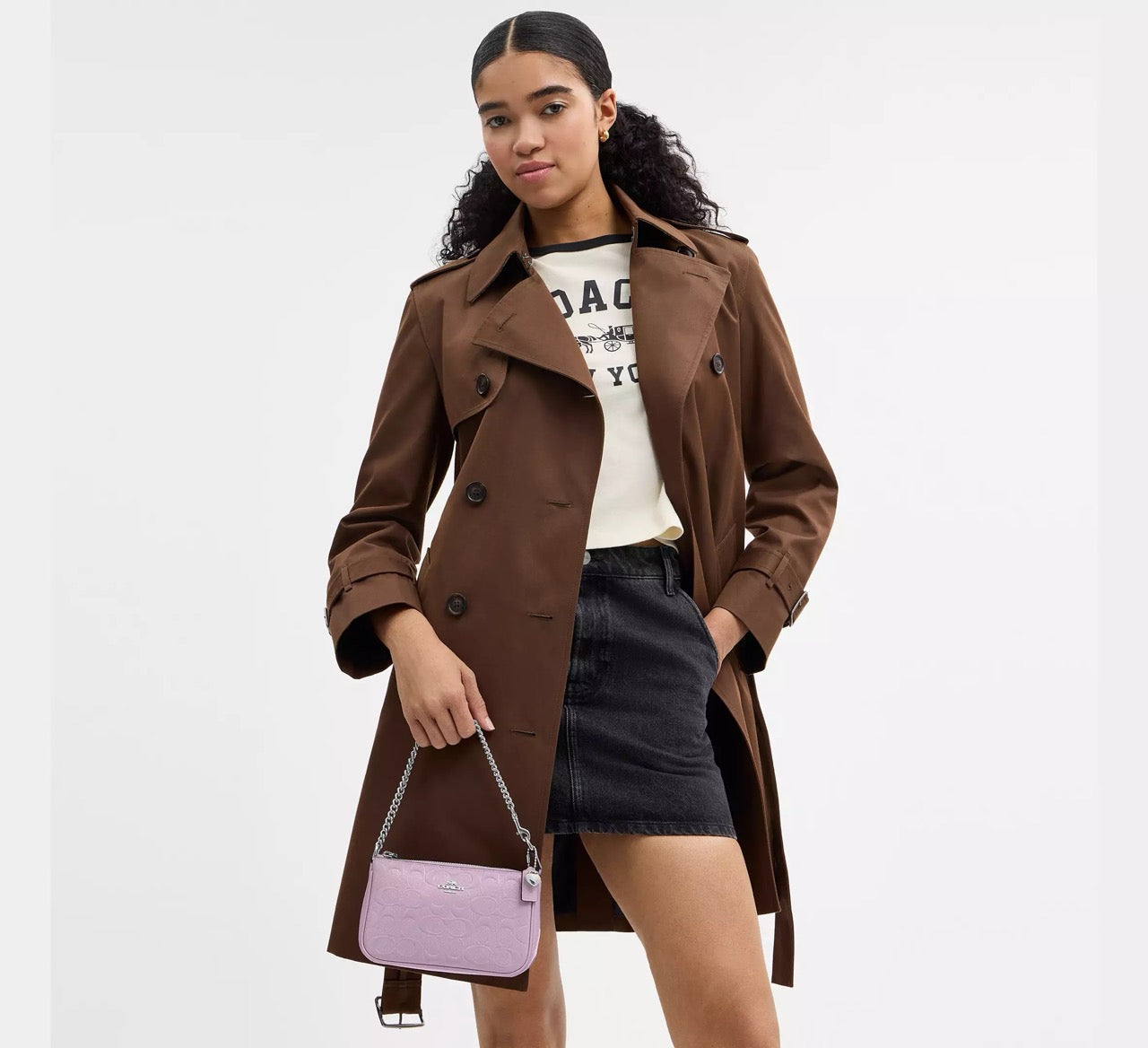 [SPECIAL DEAL][INCOMING ETA 30 DAYS] COACH Nolita 19 In Signature Leather With Heart Charm in Light Violet (SHW)(CCZ27)