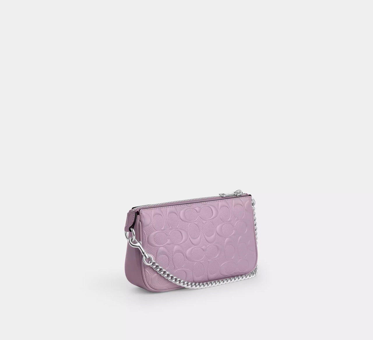 [SPECIAL DEAL][READY STOCK MY] COACH Nolita 19 In Signature Leather With Heart Charm in Light Violet (SHW)(CCZ27)