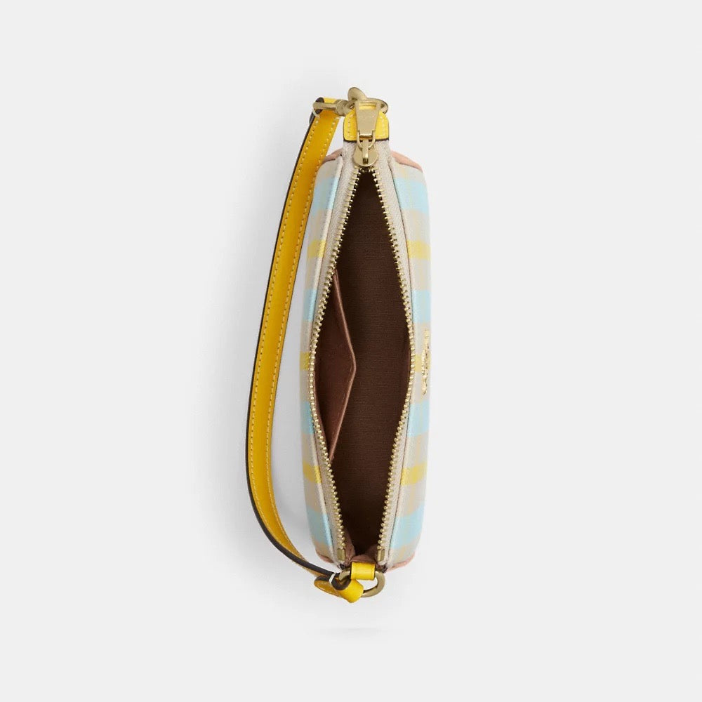 [READY STOCK MY] COACH Nolita 19 With Plaid Print in Bright Maize Multi (CBK65)