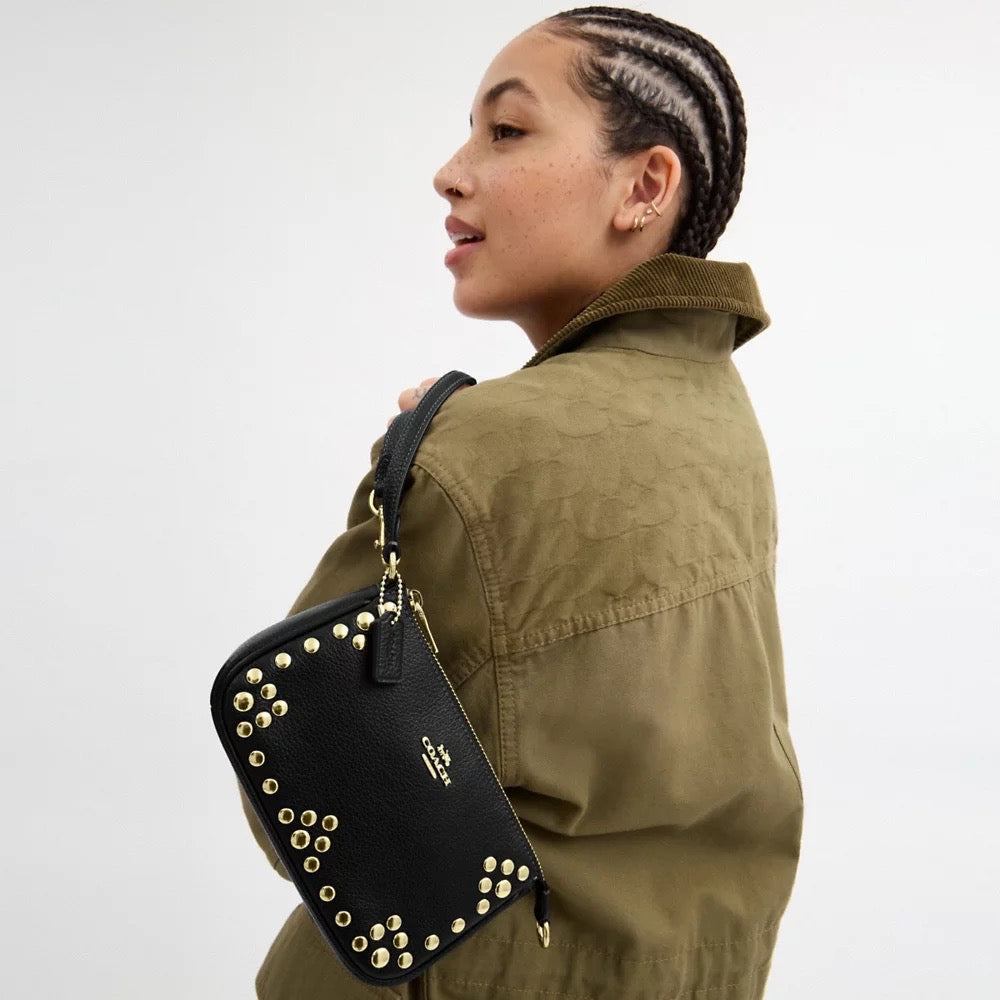 [INCOMING ETA 30 DAYS] COACH Nolita 19 With Rivets in Black (CAQ17)