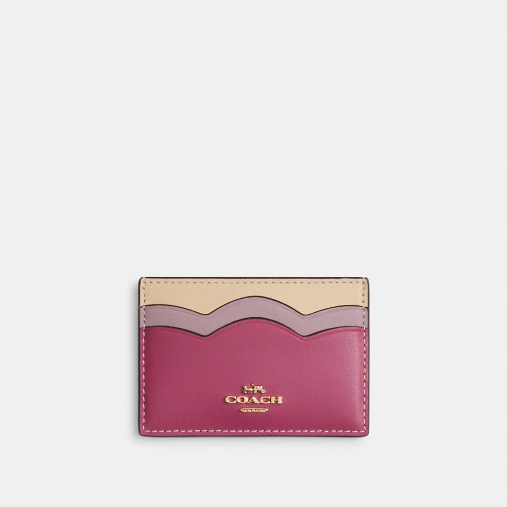 COACH Petal Card Case in Light Raspberry Multi (CW923)