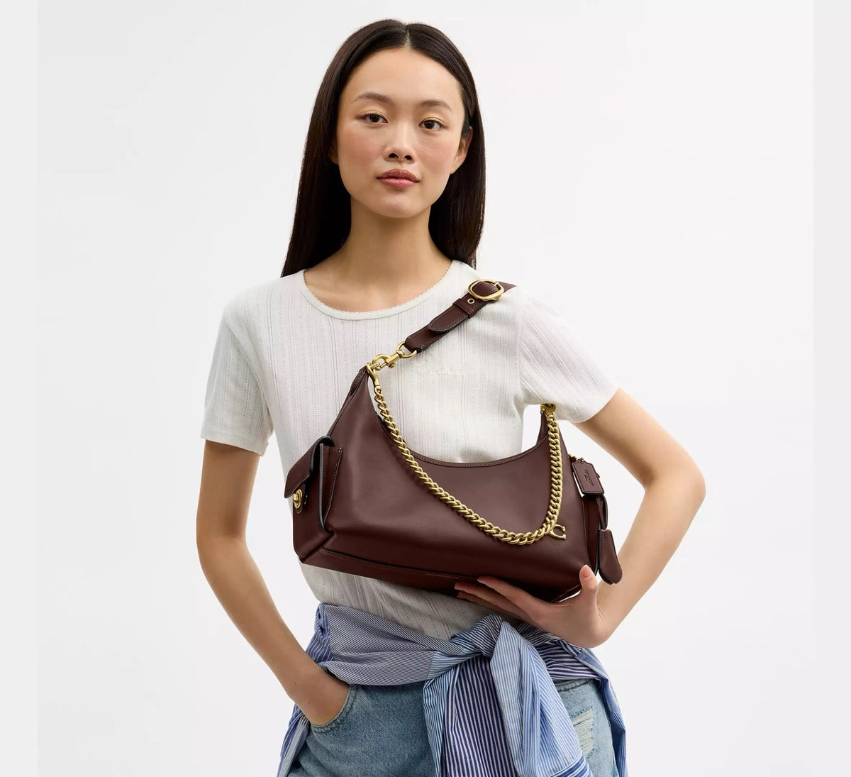 [WEB EXCLUSIVE][INCOMING ETA 30 DAYS] COACH Pocket Juliet Bag 30 in Maple (CDZ70)