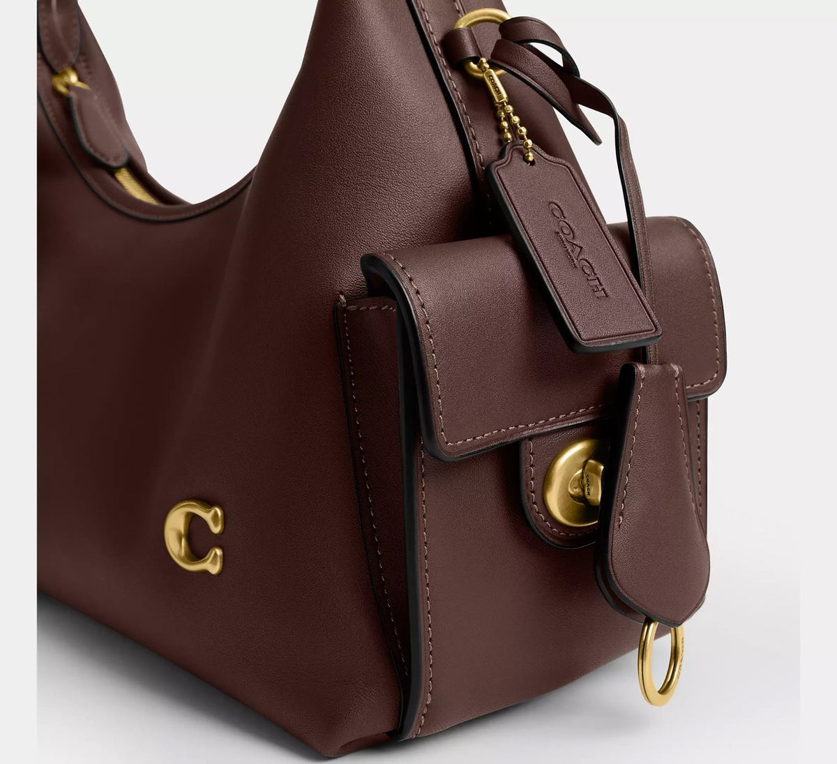 [WEB EXCLUSIVE][INCOMING ETA 30 DAYS] COACH Pocket Juliet Bag 30 in Maple (CDZ70)