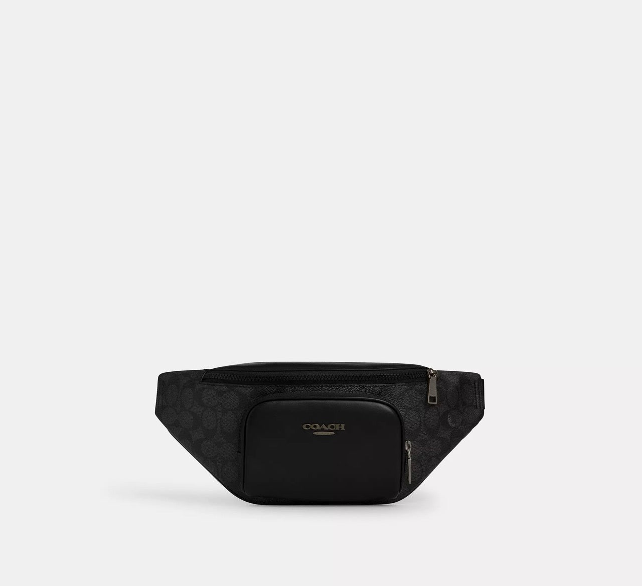 [INCOMING ETA 30 DAYS] COACH Men Racer Small Belt Bag In Signature Canvas in Charcoal/Black (CBF77)