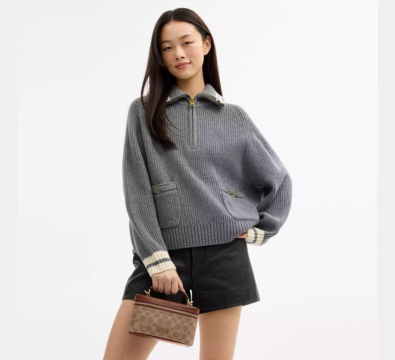 [INCOMING ETA 30 DAYS] COACH Rainer Crossbody Bag 18 In Signature Canvas in Tan/Brown (CEO23)