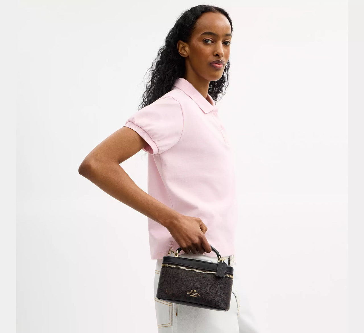 [INCOMING ETA 30 DAYS] COACH Rainer Crossbody Bag 18 In Signature Canvas in Walnut/Black (CEO23)