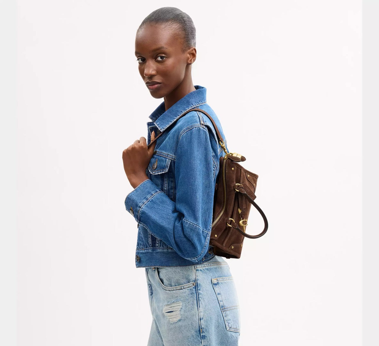 [WEB EXCLUSIVE][INCOMING ETA 30 DAYS] COACH Rhyder Satchel Bag 24 in Dark Chocolate (CFN70)