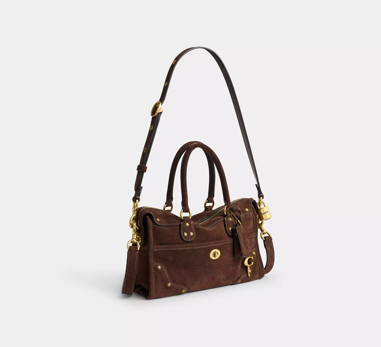 [WEB EXCLUSIVE][INCOMING ETA 30 DAYS] COACH Rhyder Satchel Bag 24 in Dark Chocolate (CFN70)