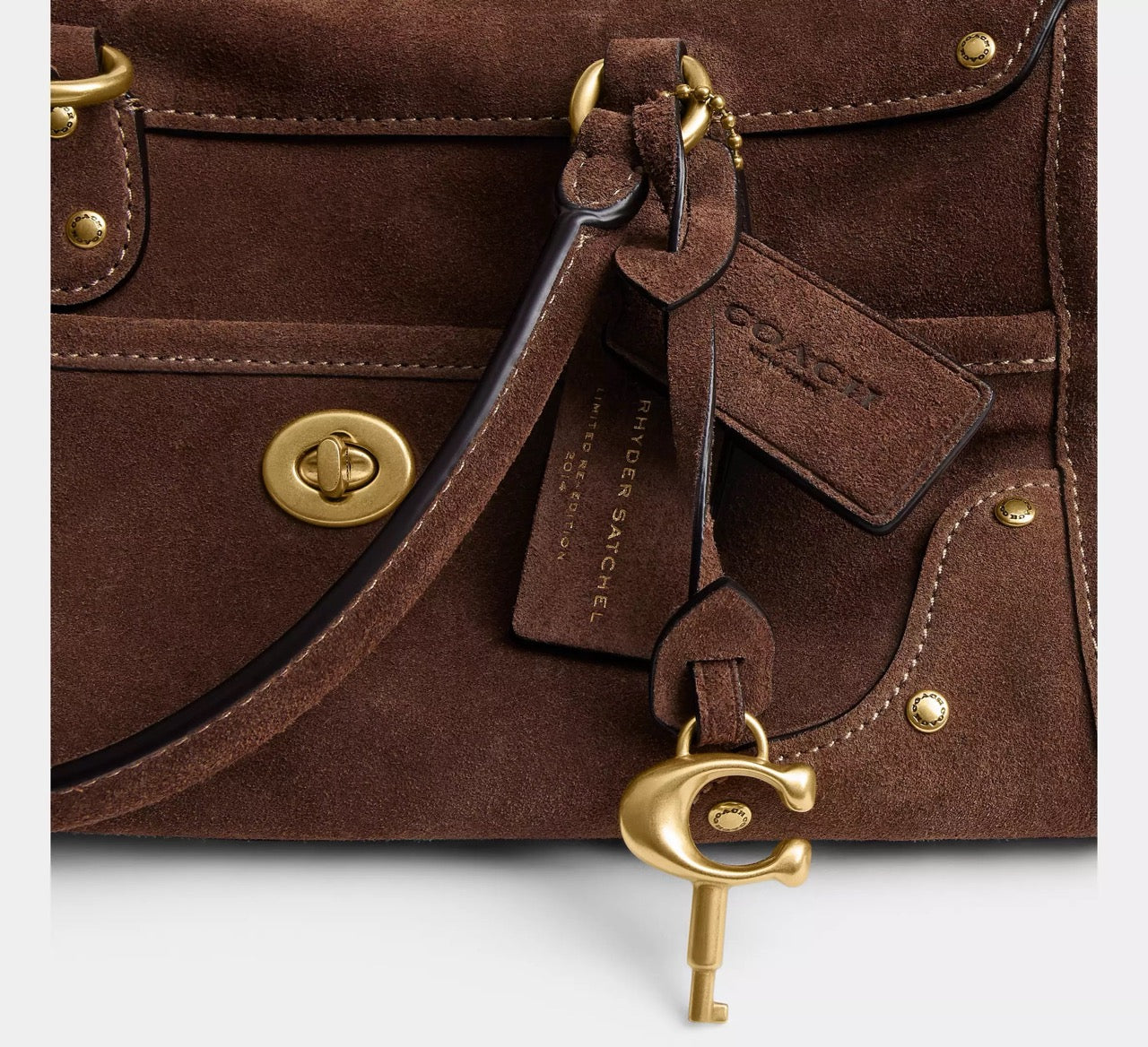 [WEB EXCLUSIVE][INCOMING ETA 30 DAYS] COACH Rhyder Satchel Bag 24 in Dark Chocolate (CFN70)