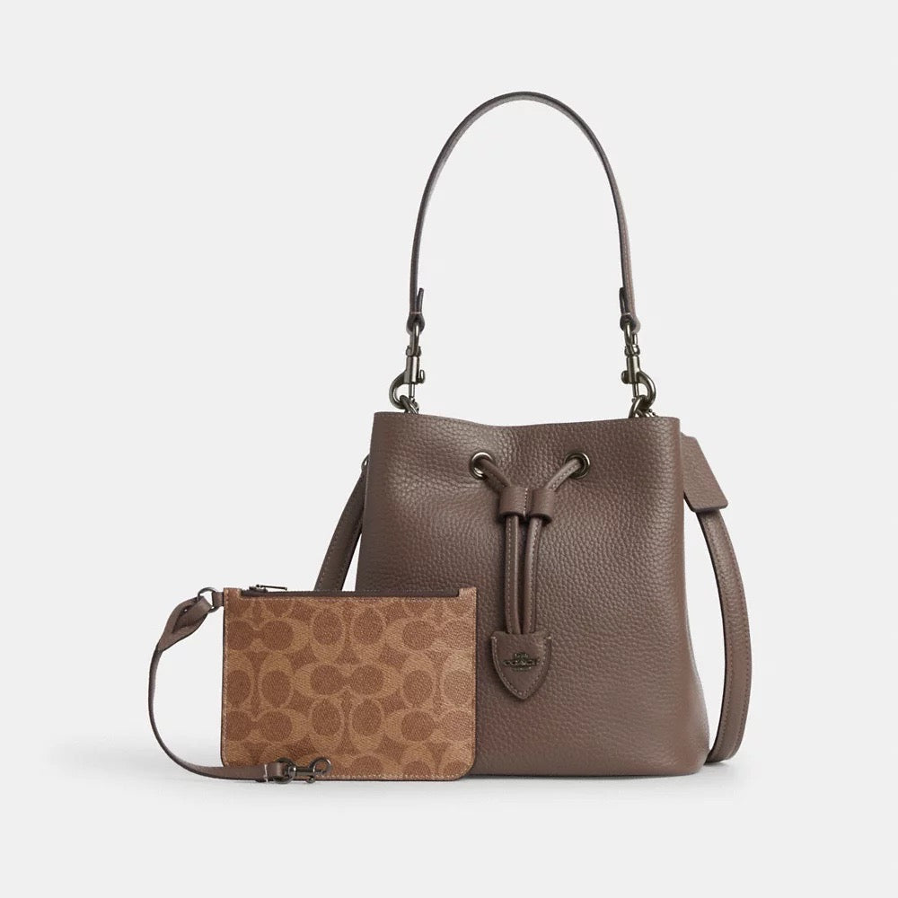 [INCOMING ETA 30 DAYS] COACH Rowan Bucket Bag in Dark Stone (CBH06)