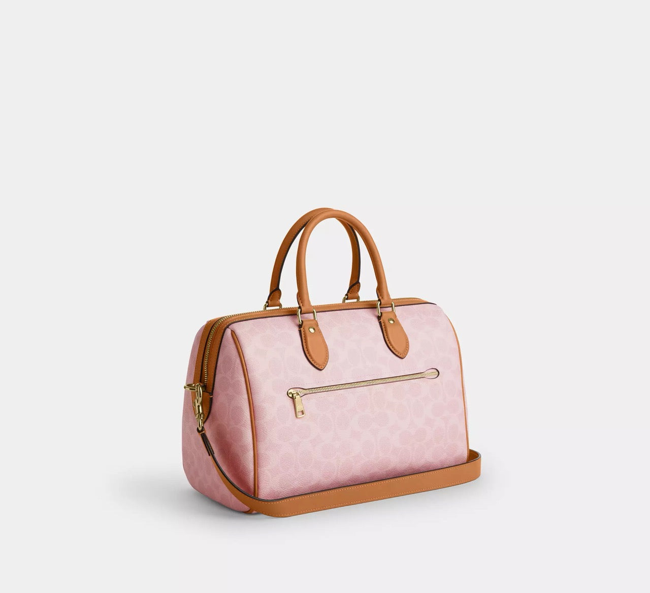 [INCOMING ETA CUBA RAYA] COACH Rowan Large Satchel Bag In Signature Canvas With Charms in Powder Pink (CEA19)