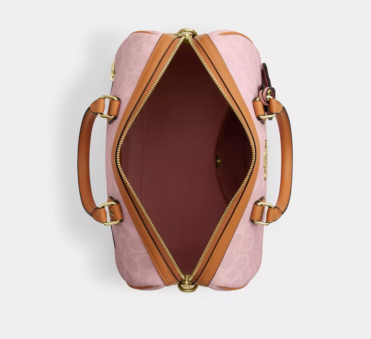 [INCOMING ETA CUBA RAYA] COACH Rowan Large Satchel Bag In Signature Canvas With Charms in Powder Pink (CEA19)