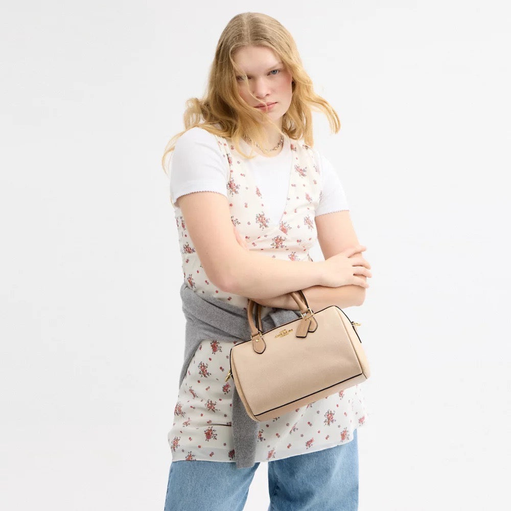 [SPECIAL DEAL][INCOMING ETA 30 DAYS] COACH Rowan Satchel Bag In Colorblock in Dark Natural Multi (CAK58)