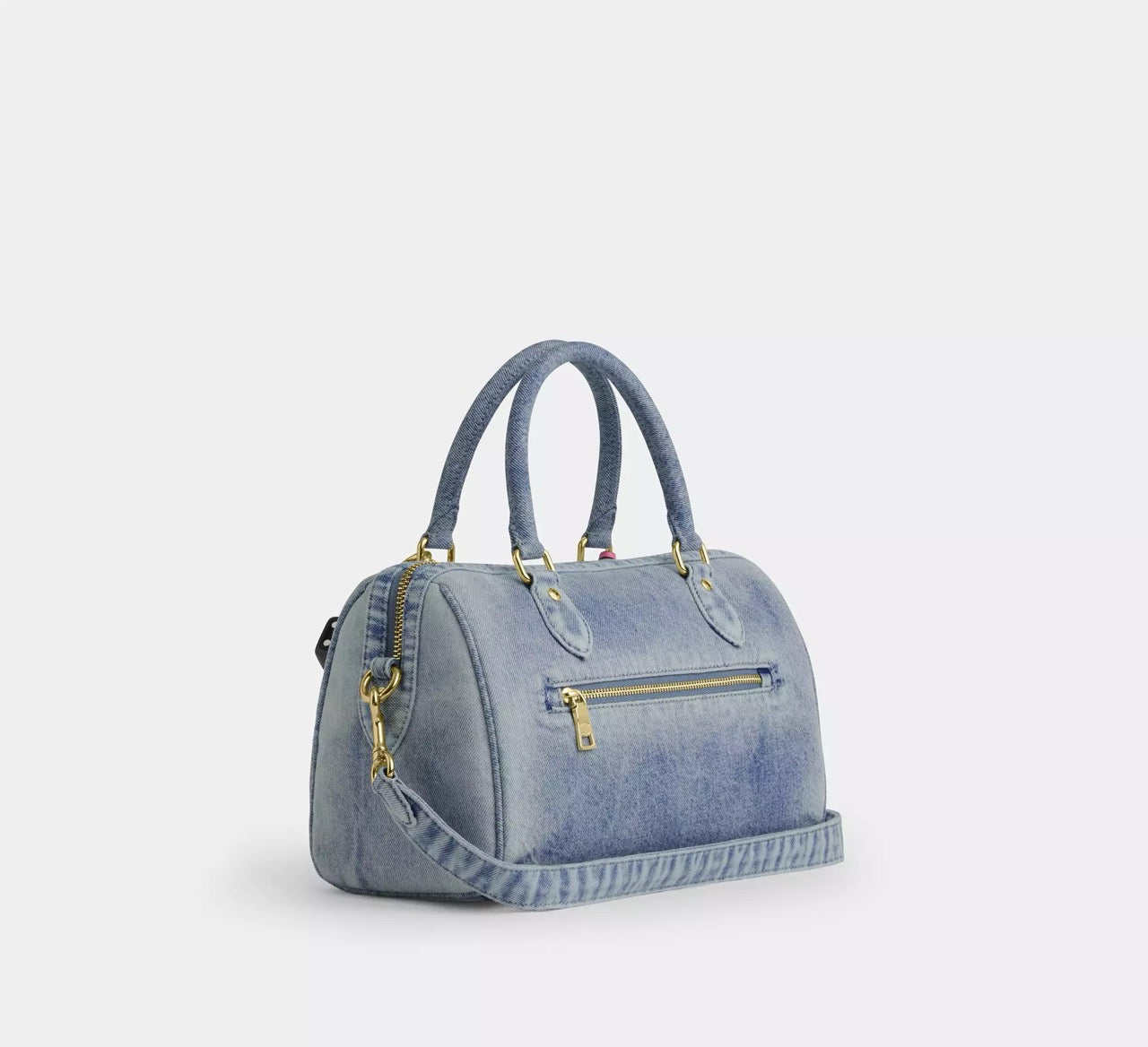 [INCOMING ETA CUBA RAYA] COACH Rowan Satchel Bag In Loved Denim With Charms in Light Indigo (CDY74)