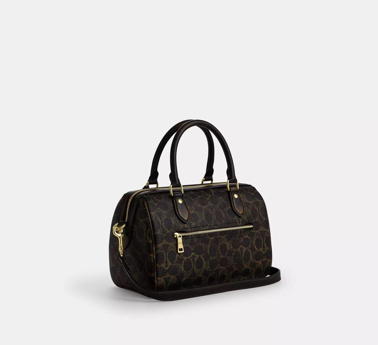 [INCOMING ETA CUBA RAYA] COACH Rowan Satchel Bag In Loved Signature Canvas With Charms in Gold/Brown (CDY16)