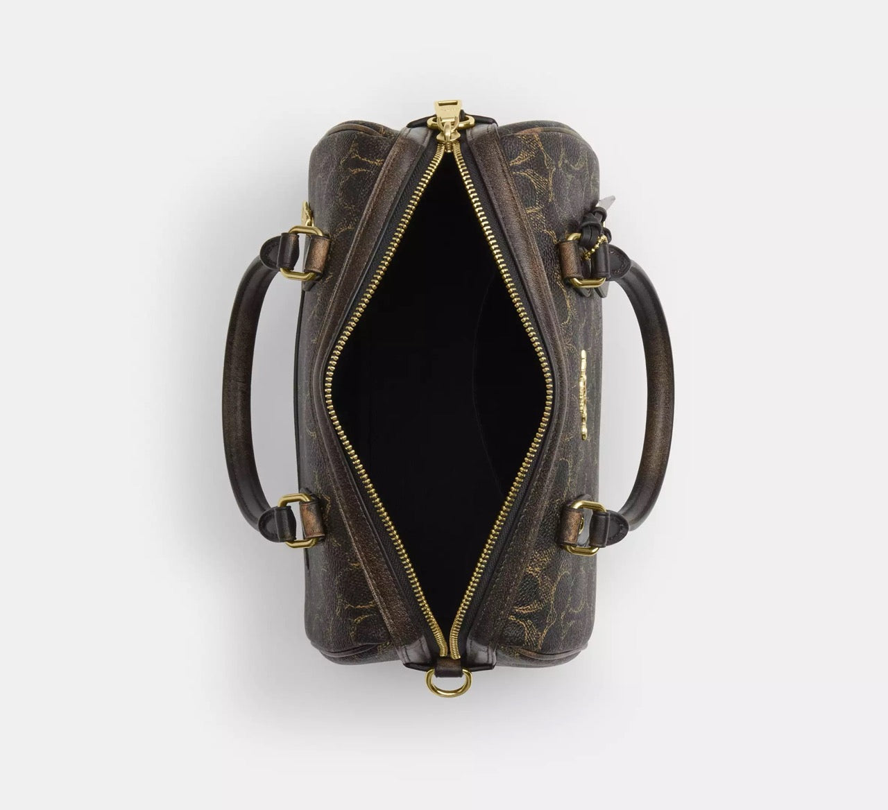 [INCOMING ETA CUBA RAYA] COACH Rowan Satchel Bag In Loved Signature Canvas With Charms in Gold/Brown (CDY16)