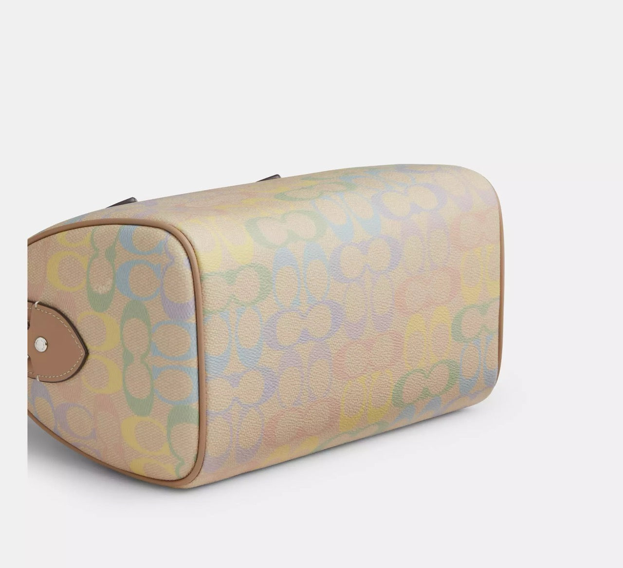 [READY STOCK MY] COACH Rowan Satchel Bag In Rainbow Signature Canvas in Sand Multi (CDA90)