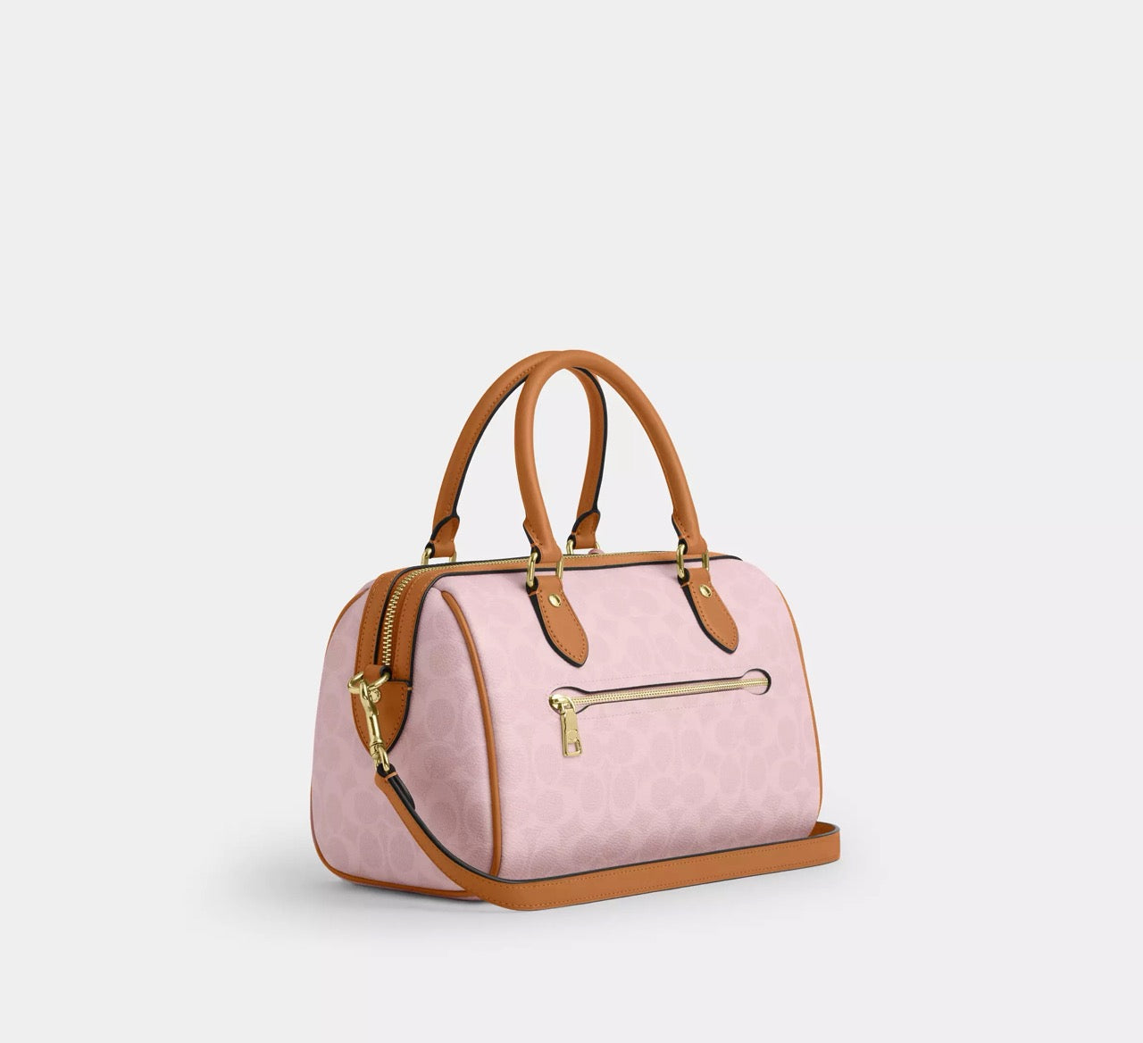[INCOMING ETA CUBA RAYA] COACH Rowan Satchel Bag In Signature Canvas With Charms in Powder Pink (CEA18)