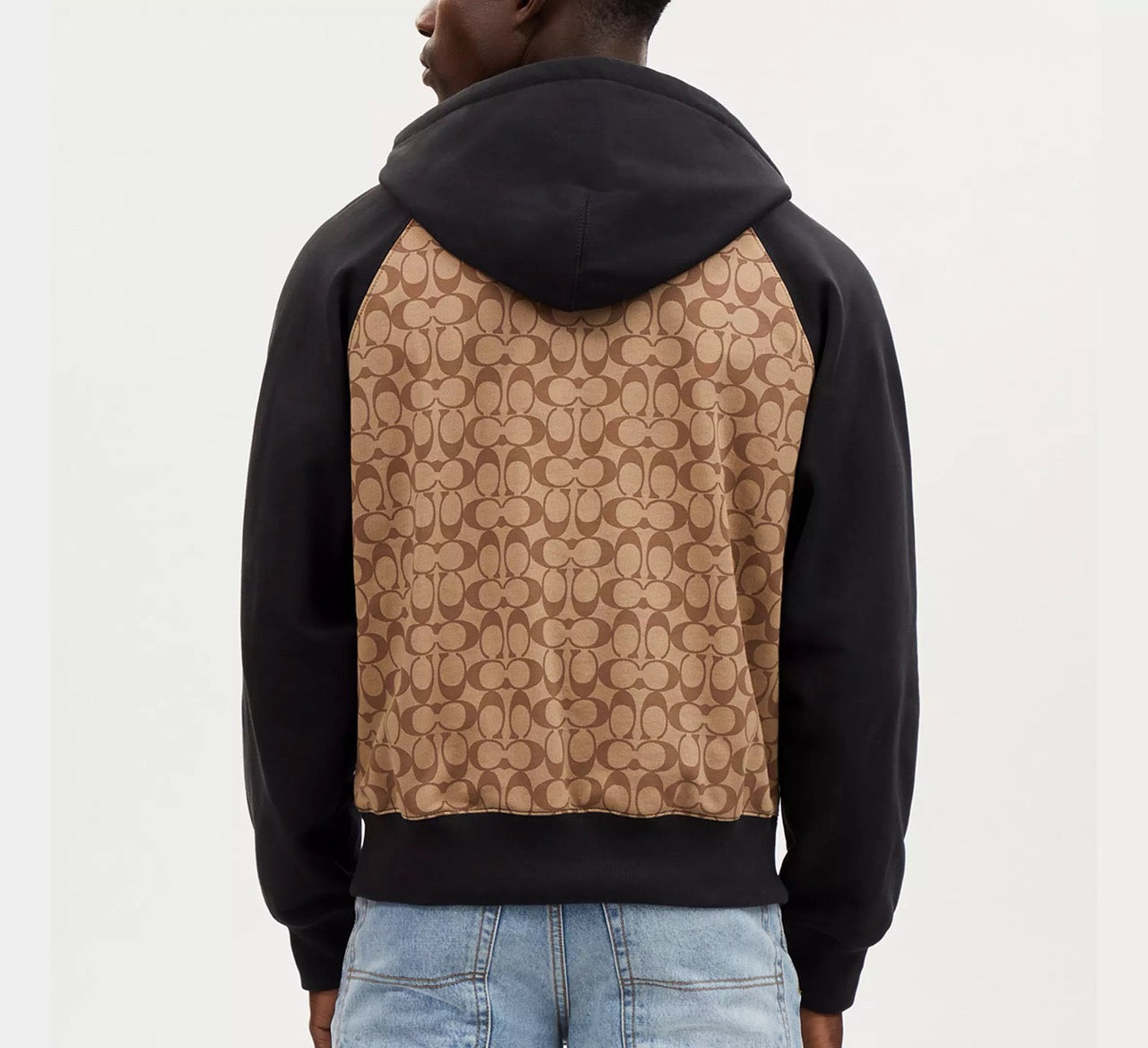 [READY STOCK MY] COACH Signature Hoodie in Khaki Signature (CO826)(XXL)