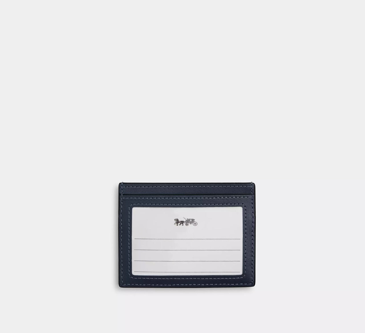 [INCOMING ETA 30 DAYS] COACH Slim Id Card Case In Regenerative Cotton With Quilting in Indigo (CAT70)