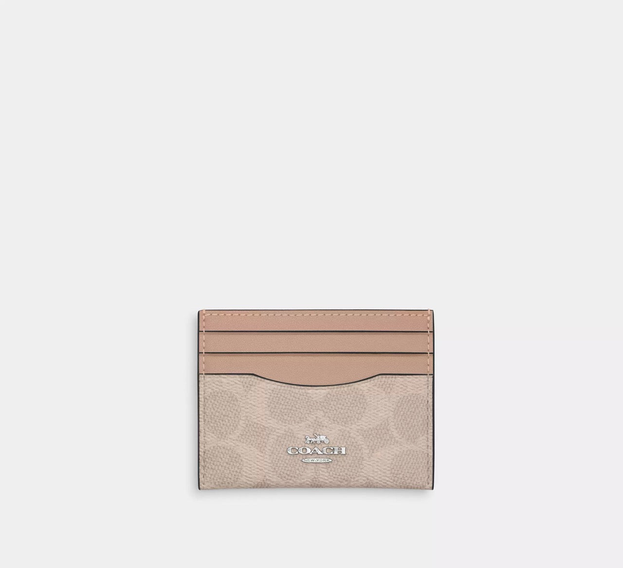 [INCOMING ETA 30 DAYS] COACH Slim Id Card Case In Signature Canvas in Sand/Taupe (CZ286)