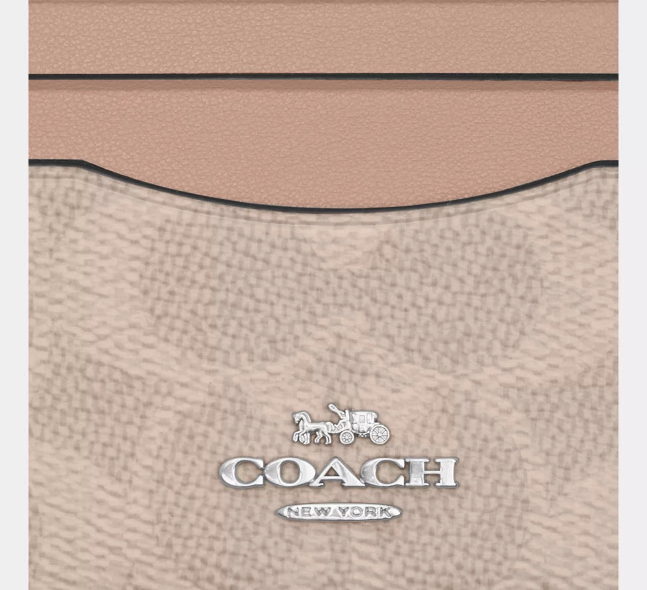 [INCOMING ETA 30 DAYS] COACH Slim Id Card Case In Signature Canvas in Sand/Taupe (CZ286)