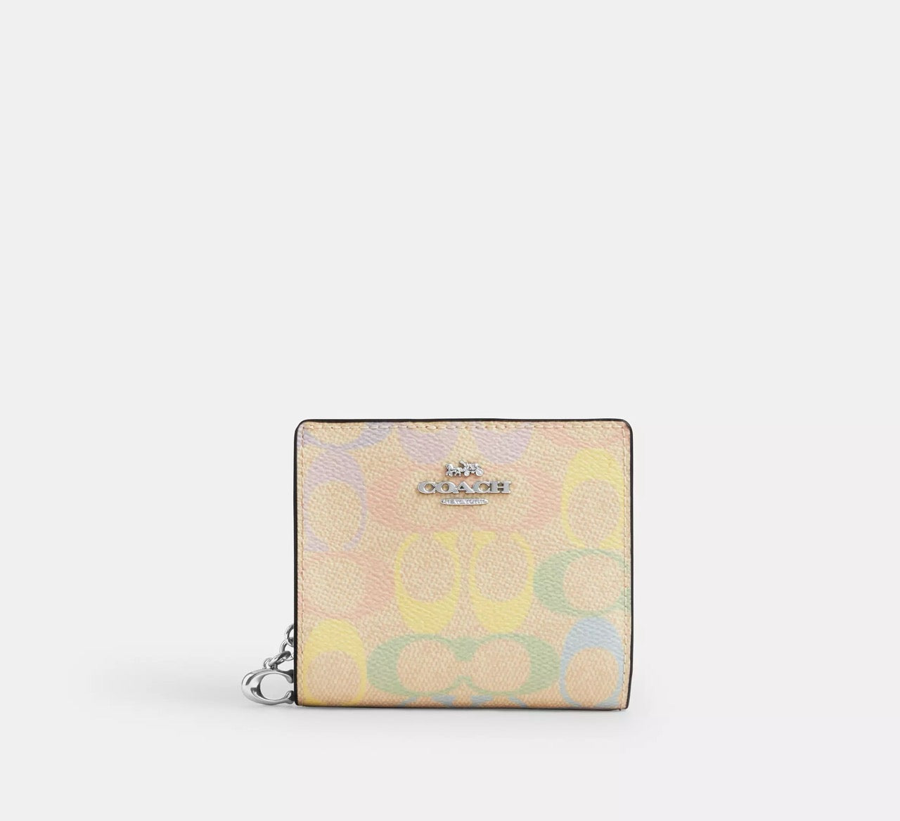 [INCOMING ETA 30 DAYS] COACH Snap Wallet In Rainbow Signature Canvas in Sand Multi (CDD11)