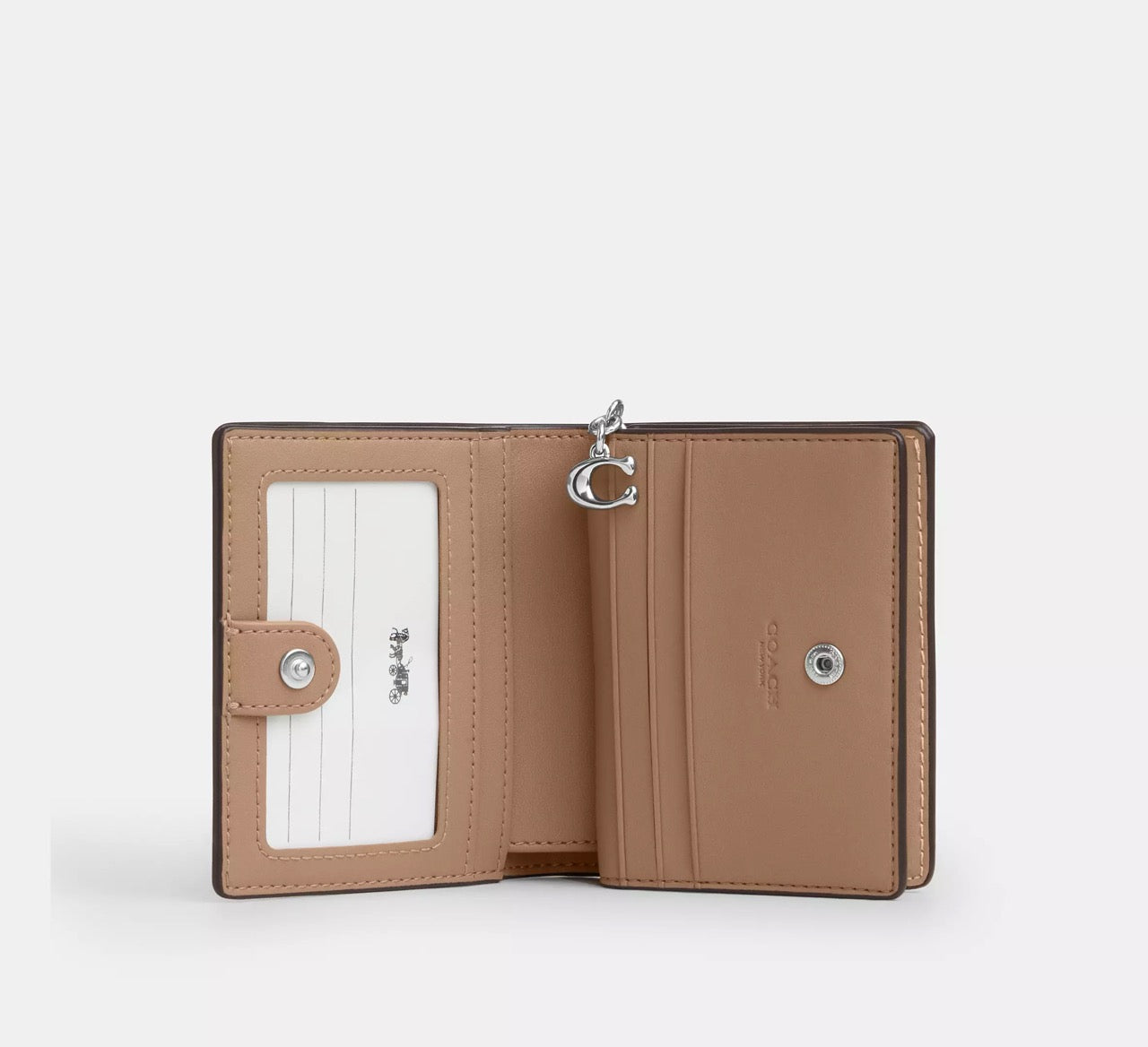 [INCOMING ETA 30 DAYS] COACH Snap Wallet In Rainbow Signature Canvas in Sand Multi (CDD11)