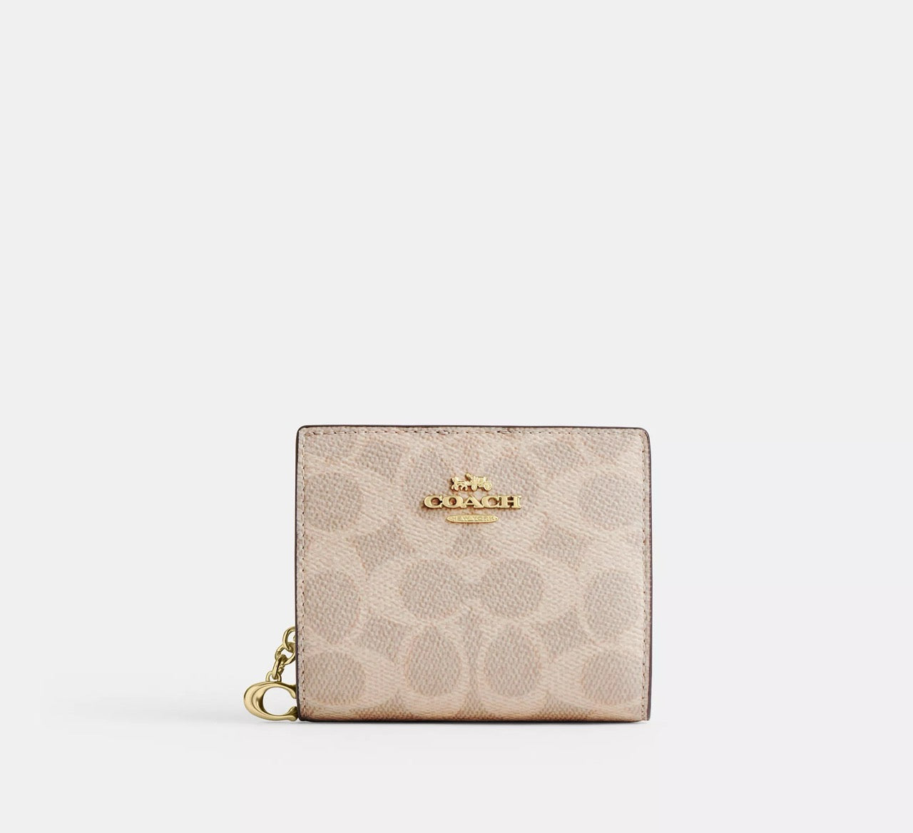 [INCOMING ETA 30 DAYS] COACH Snap Wallet In Signature Canvas in Sand Chalk (CW789)