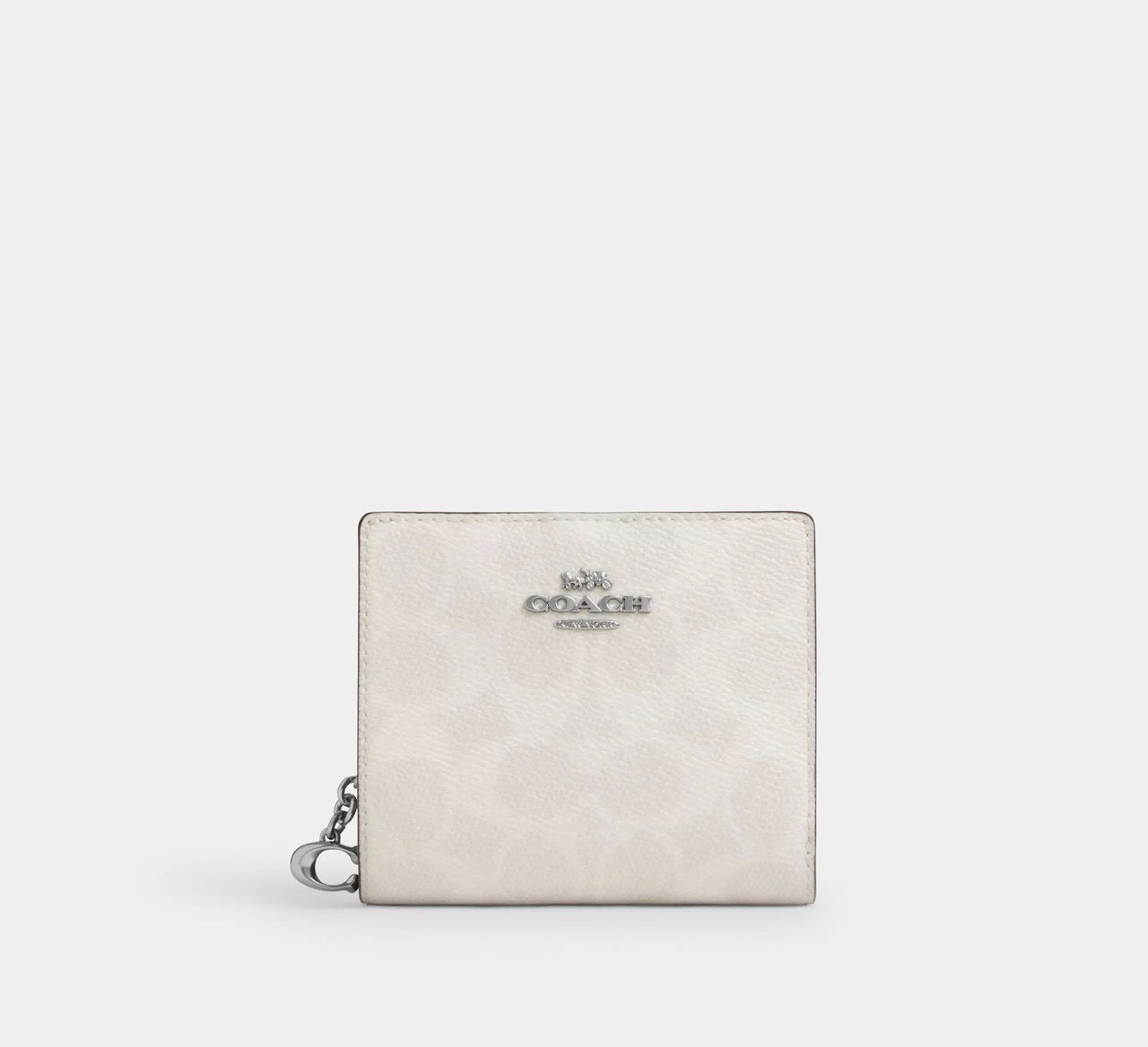 [INCOMING ETA 30 DAYS] COACH Snap Wallet In Signature Canvas in White Chalk (CW789)